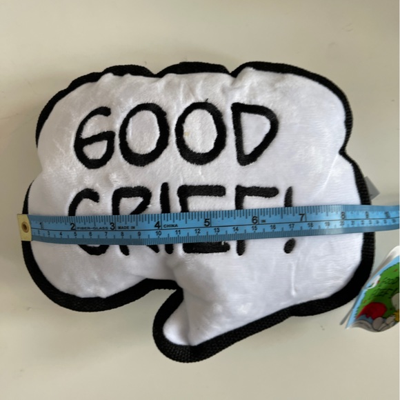 Bark Charlie Brown Good Grief Dog Toy Squeaker Plush Speech Balloon Bubble Gift - Picture 6 of 8